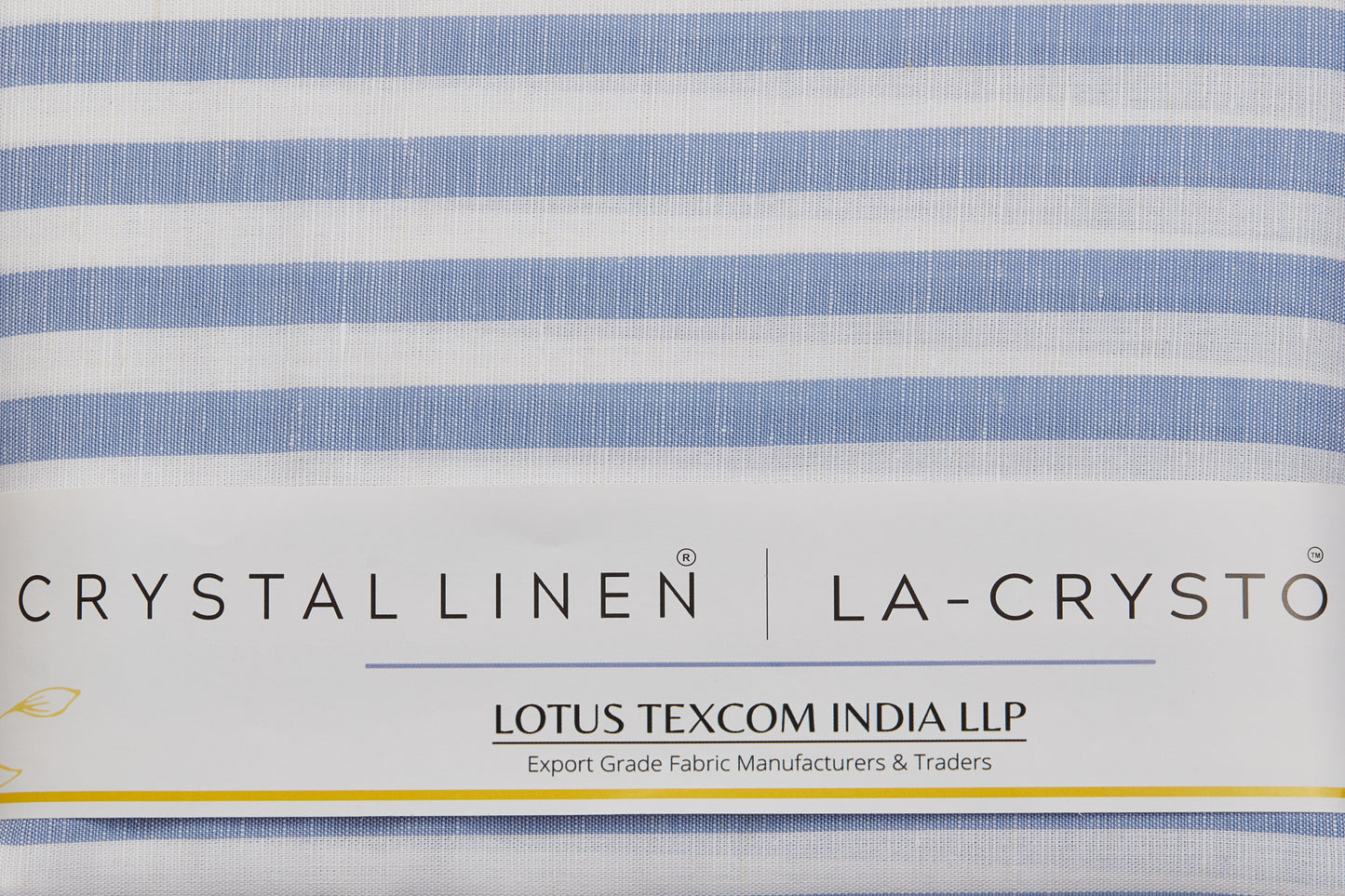 Linen Cotton Blend, Yarn Dyed Stripe, Plain,White And BlueMen And Women, Unstitched Shirting Or Top Fabric