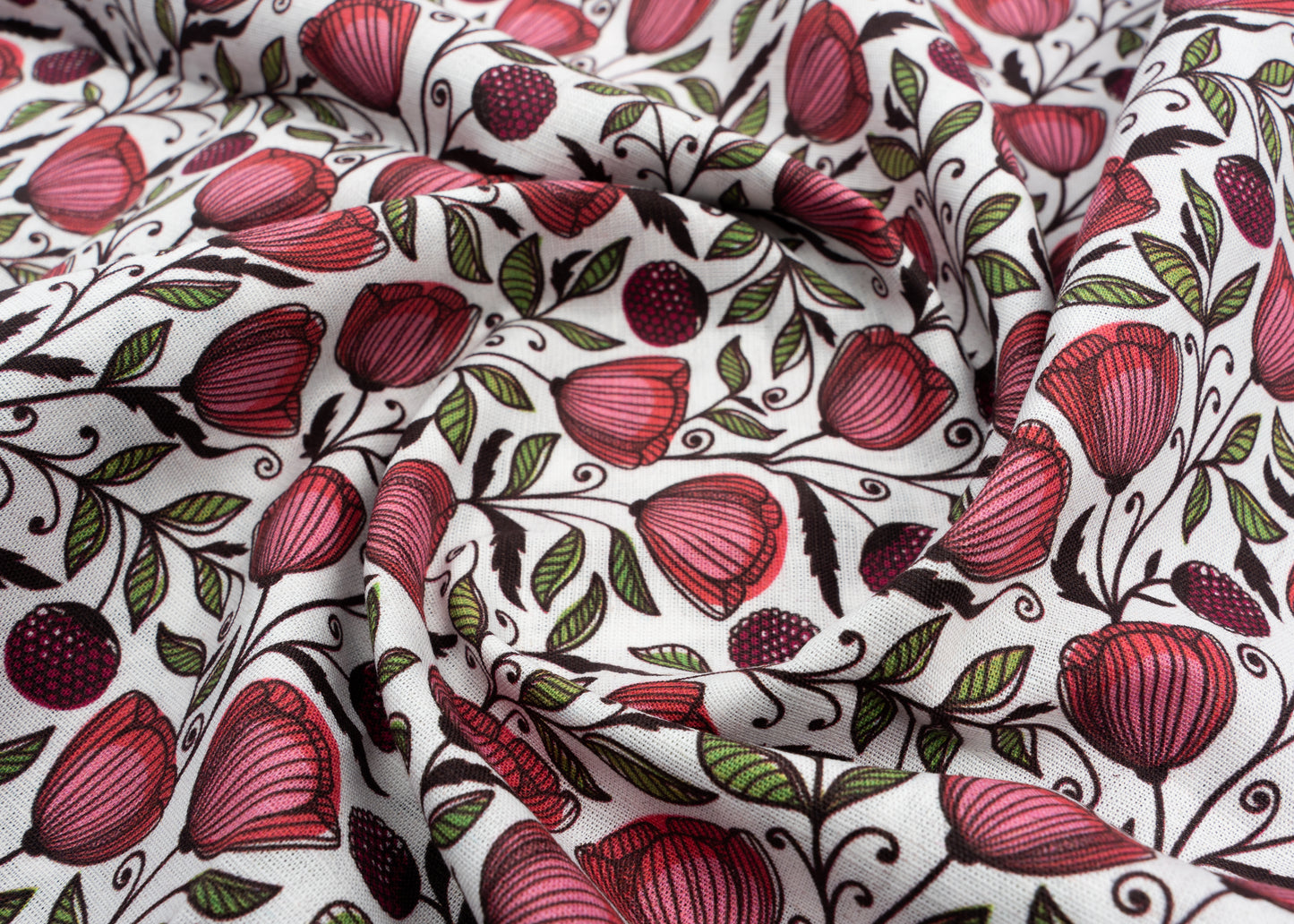 Linen Cotton Blend,Digital Print,Plain,White And Multi Colour Feather, Men And Women, Unstitched Shirting Or Top Fabric