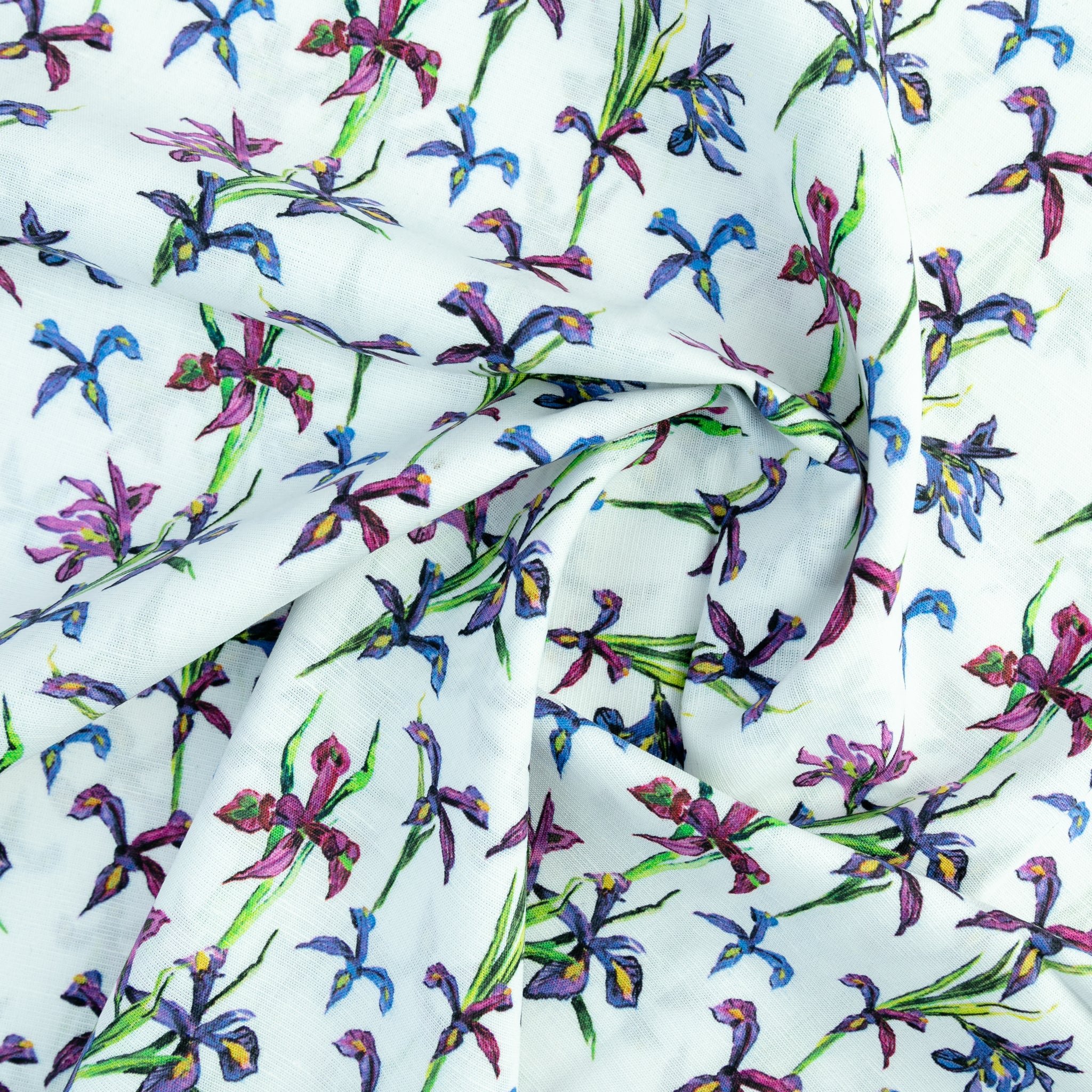 Linen Cotton Blend,Digital Print,Plain,White And Pink And Yellow And Black And Blue FloralMen And Women, Unstitched Shirting Or Top Fabric