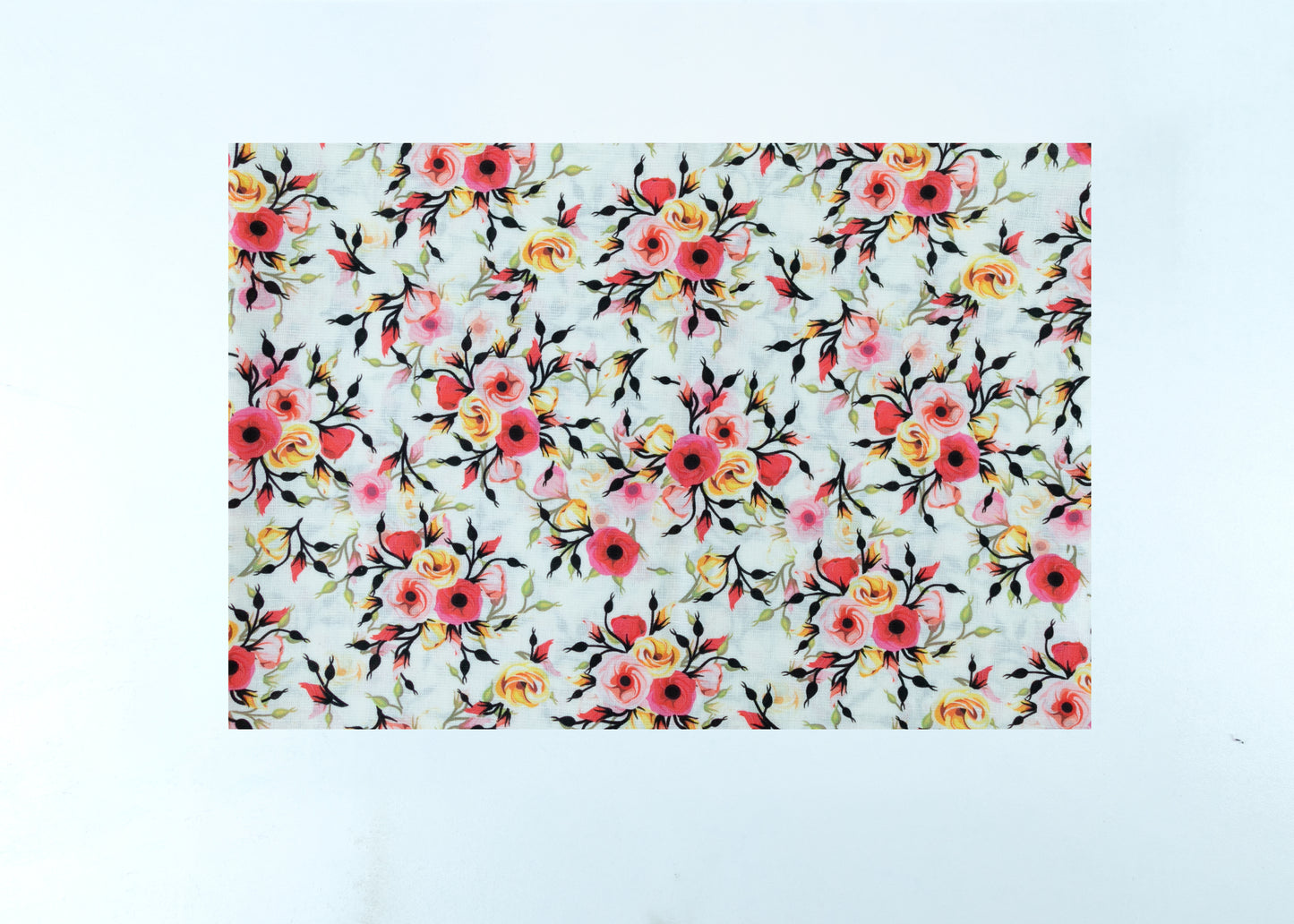 Linen Cotton Blend,Digital Print,Plain,Multi Colour Floral, Men And Women, Unstitched Shirting Or Top Fabric