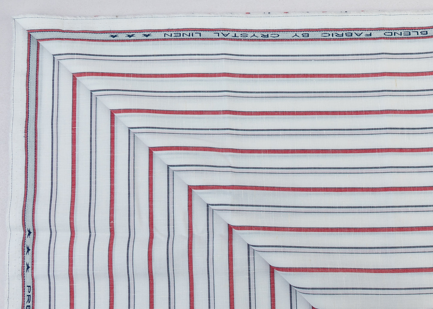 Linen Cotton Blend, Yarn Dyed, Plain,Red And Blue And White R794, Men And Women, Unstitched Shirting Or Top Fabric