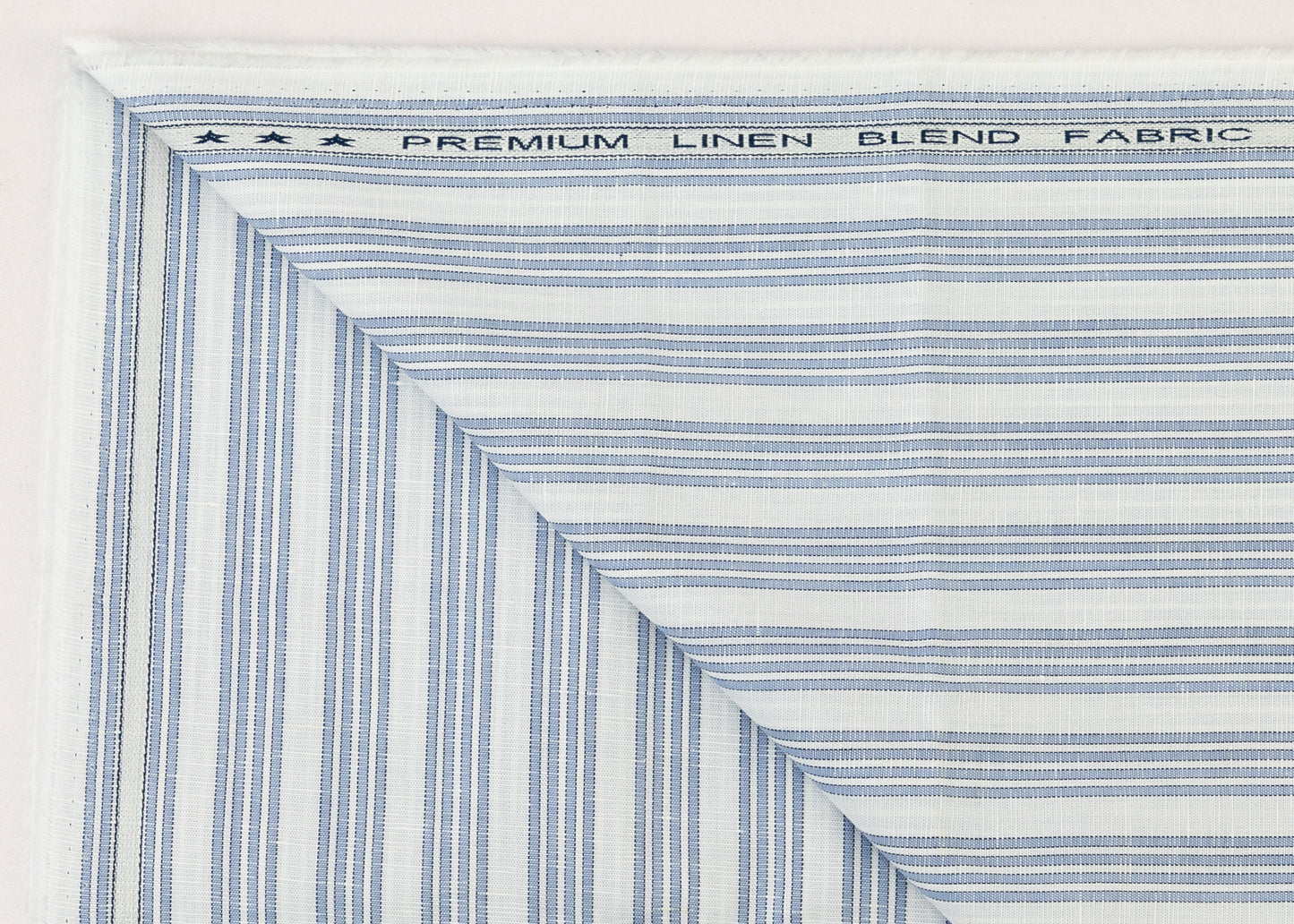 Linen Cotton Blend, Yarn Dyed, Plain,Blue And White R790, Men And Women, Unstitched Shirting Or Top Fabric