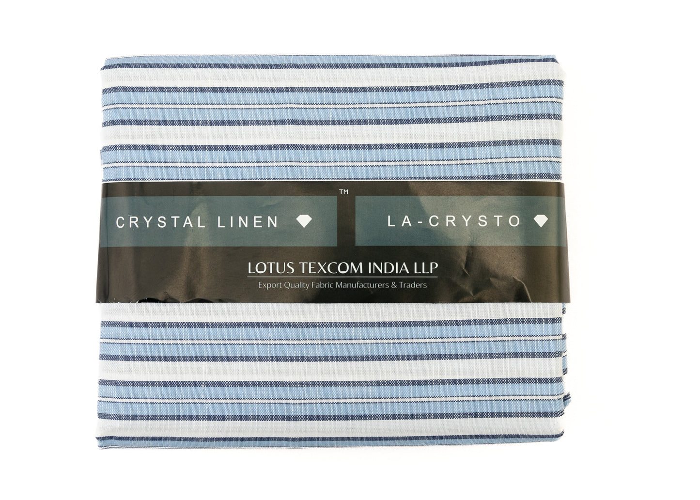 Linen Cotton Blend, Yarn Dyed, Plain,Blue And White R792, Men And Women, Unstitched Shirting Or Top Fabric