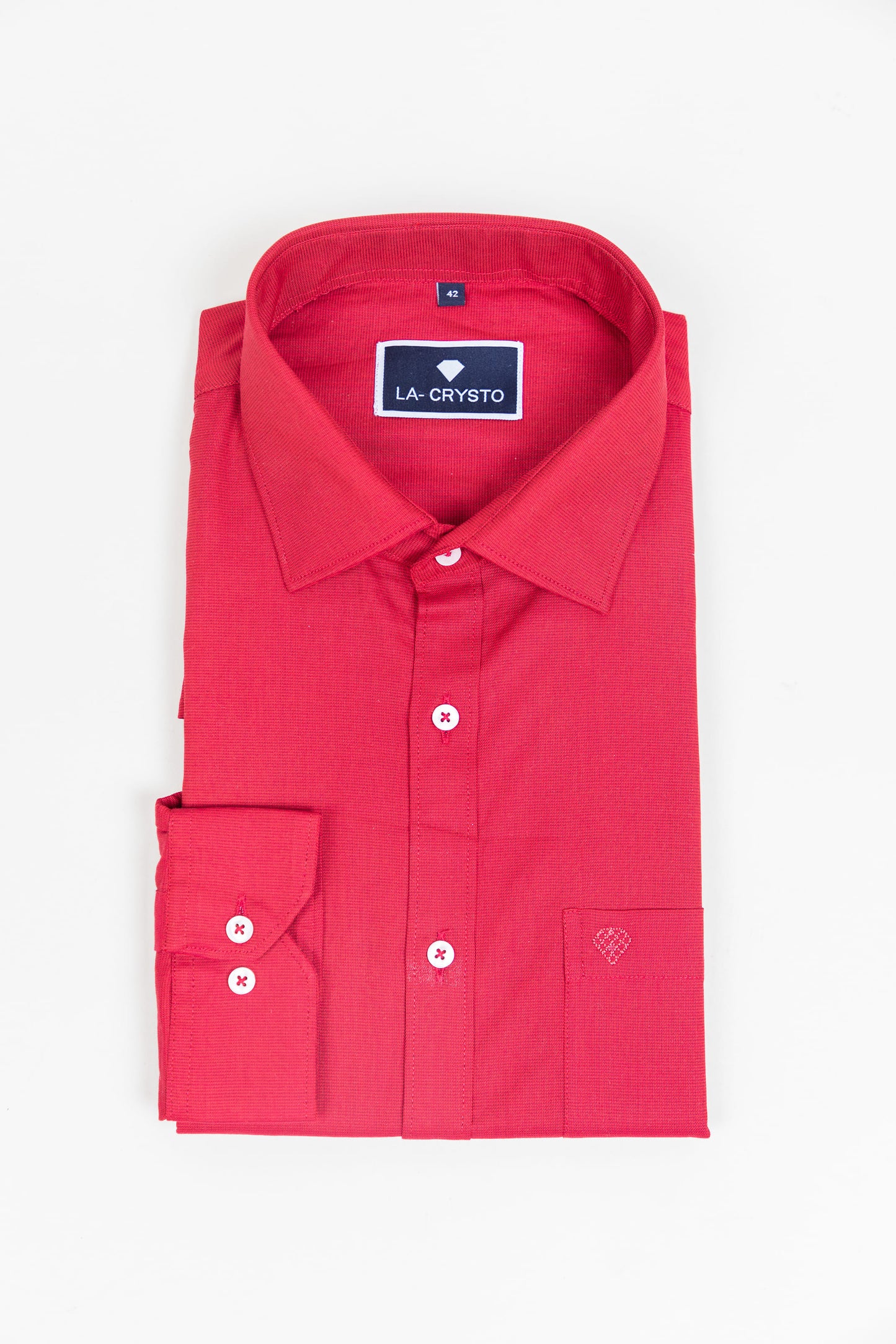 100% Cotton, Yarn Dyed, Plain, Full Sleeves,Semi Slim Fit,Ultra Red And Black Cotton, Men,Shirt