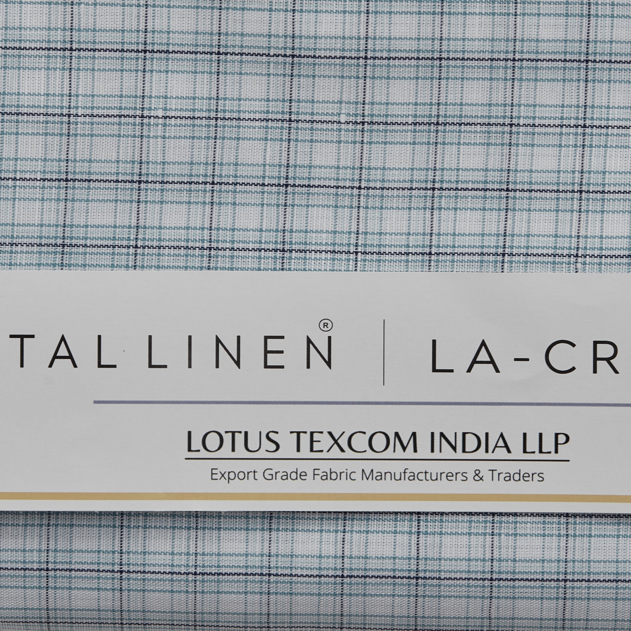 Linen Cotton Blend, Yarn Dyed Checks, Plain,White And Blue And TurqMen And Women, Unstitched Shirting Or Top Fabric