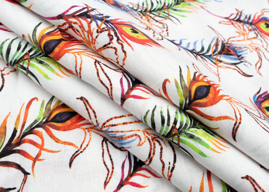 Summer Peacock Fabric
