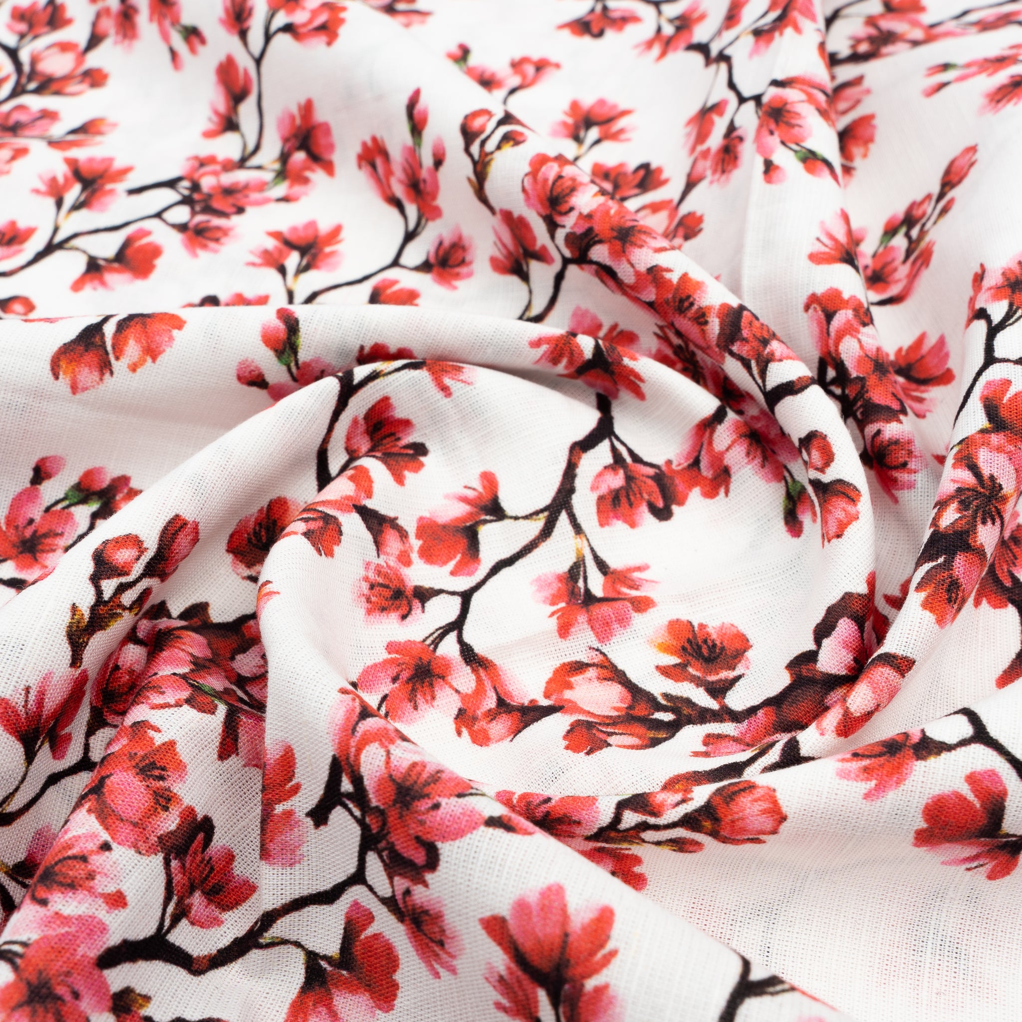 Linen Cotton Blend,Digital Print,Plain,White Red Black Floral, Men And Women, Unstitched Shirting Or Top Fabric