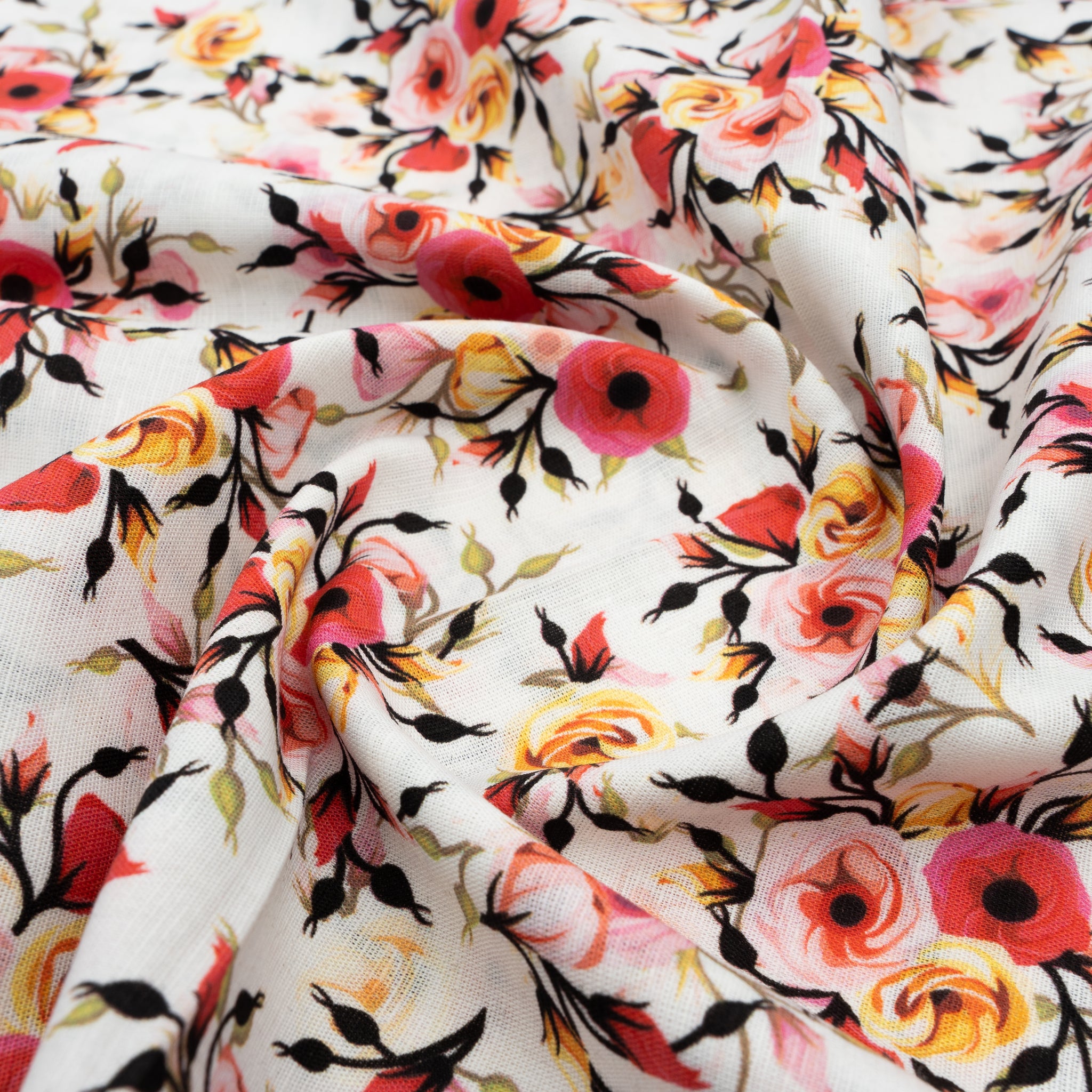 Linen Cotton Blend,Digital Print,Plain,Multi Colour Floral, Men And Women, Unstitched Shirting Or Top Fabric