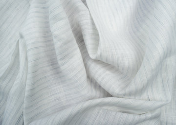 100% Linen, Yarn Dyed, Plain,Water Blue And White, Men And Women, Unstitched Shirting Or Top Fabric