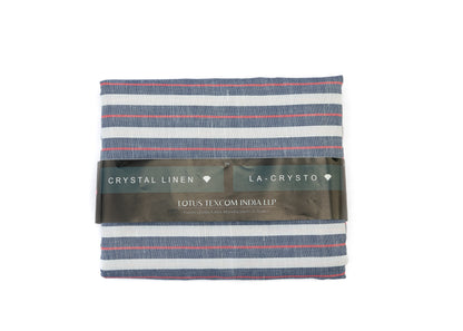 Linen Cotton Blend, Yarn Dyed, Plain,Red And Blue And White R797, Men And Women, Unstitched Shirting Or Top Fabric