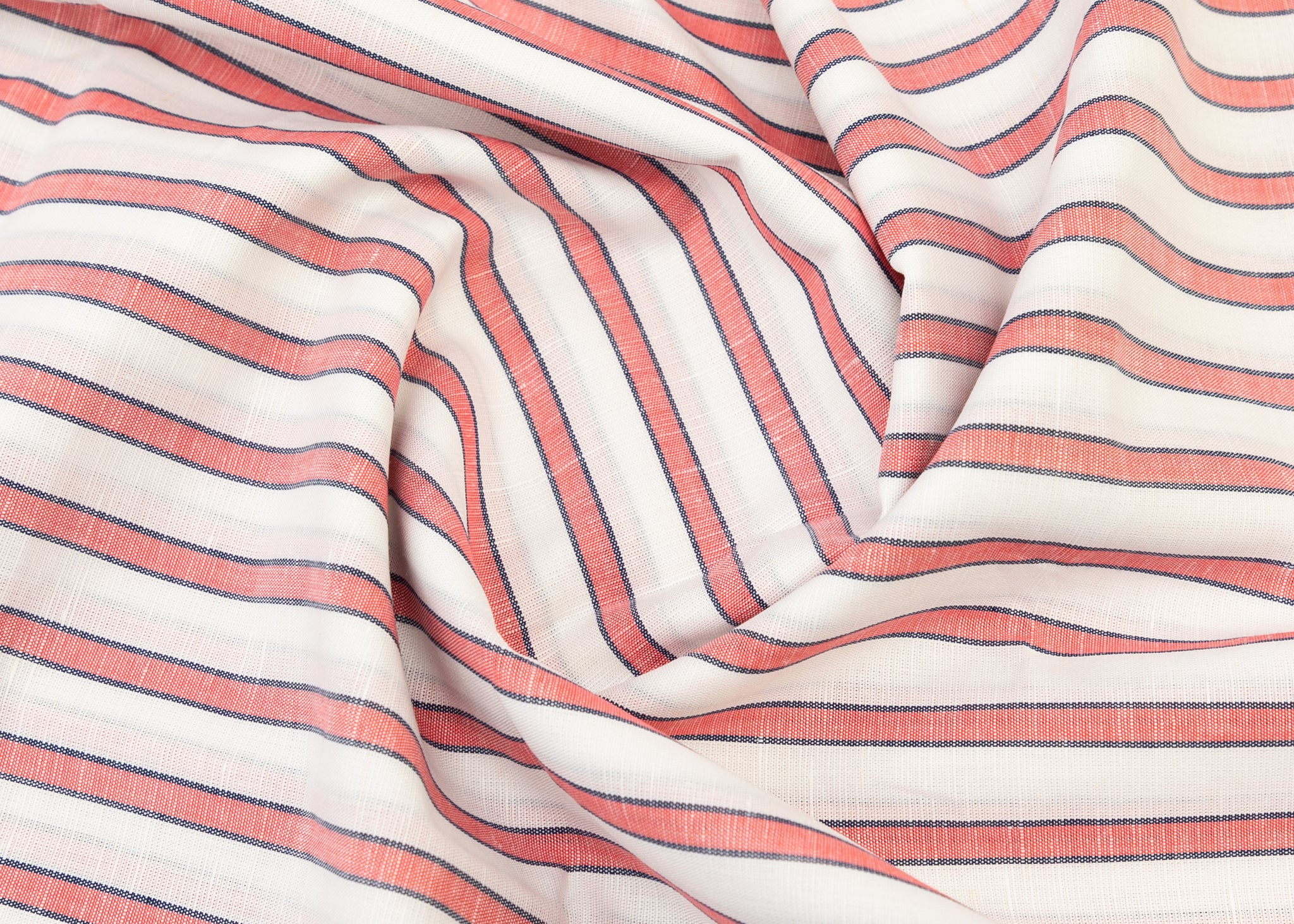 Red,Blue & White Stripe Fabric