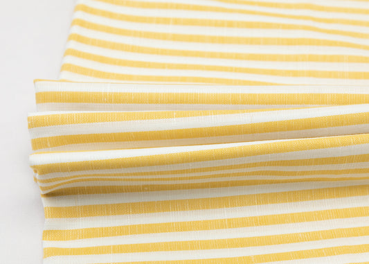White & Yellow Stripe Fabric