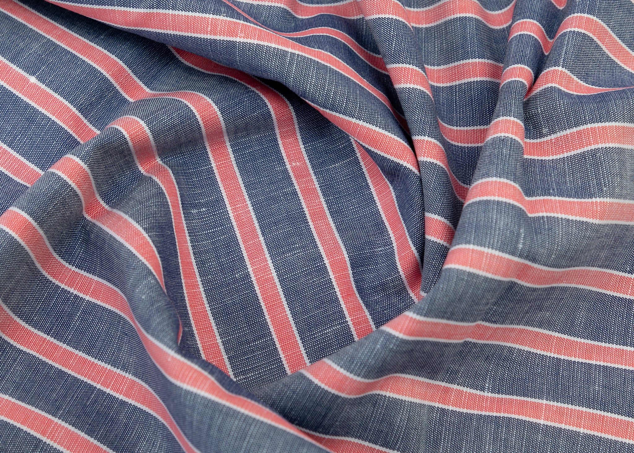 Blue & Red Stripe Fabric