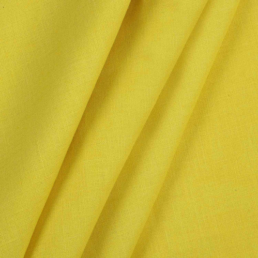 100% Linen,Piece Dyed,Plain,Yellow, Men And Women, Unstitched Shirting Or Top Fabric