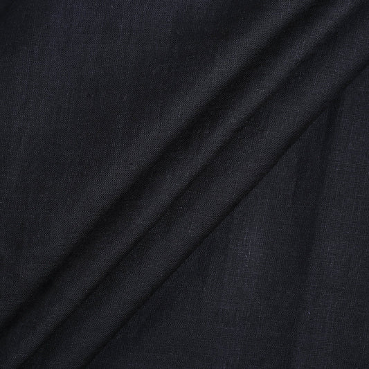 100% Linen,Piece Dyed,Plain,Black, Men And Women, Unstitched Shirting Or Top Fabric