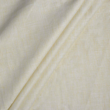 100% Linen, Yarn Dyed, Plain,Light Yellow, Men And Women, Unstitched Shirting Or Top Fabric