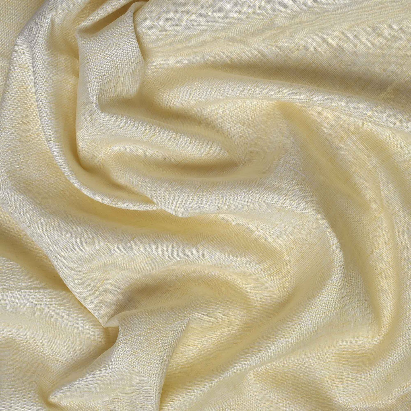 100% Linen, Yarn Dyed, Plain,Light Yellow, Men And Women, Unstitched Shirting Or Top Fabric