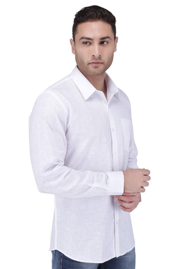 White Linen Excel Blend Shirt